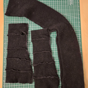 Black on Black bracer/scarf set