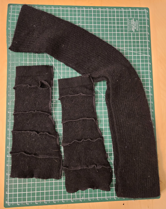 Black on Black bracer/scarf set