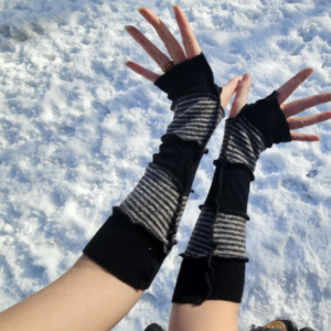 Pinstripe black bracers